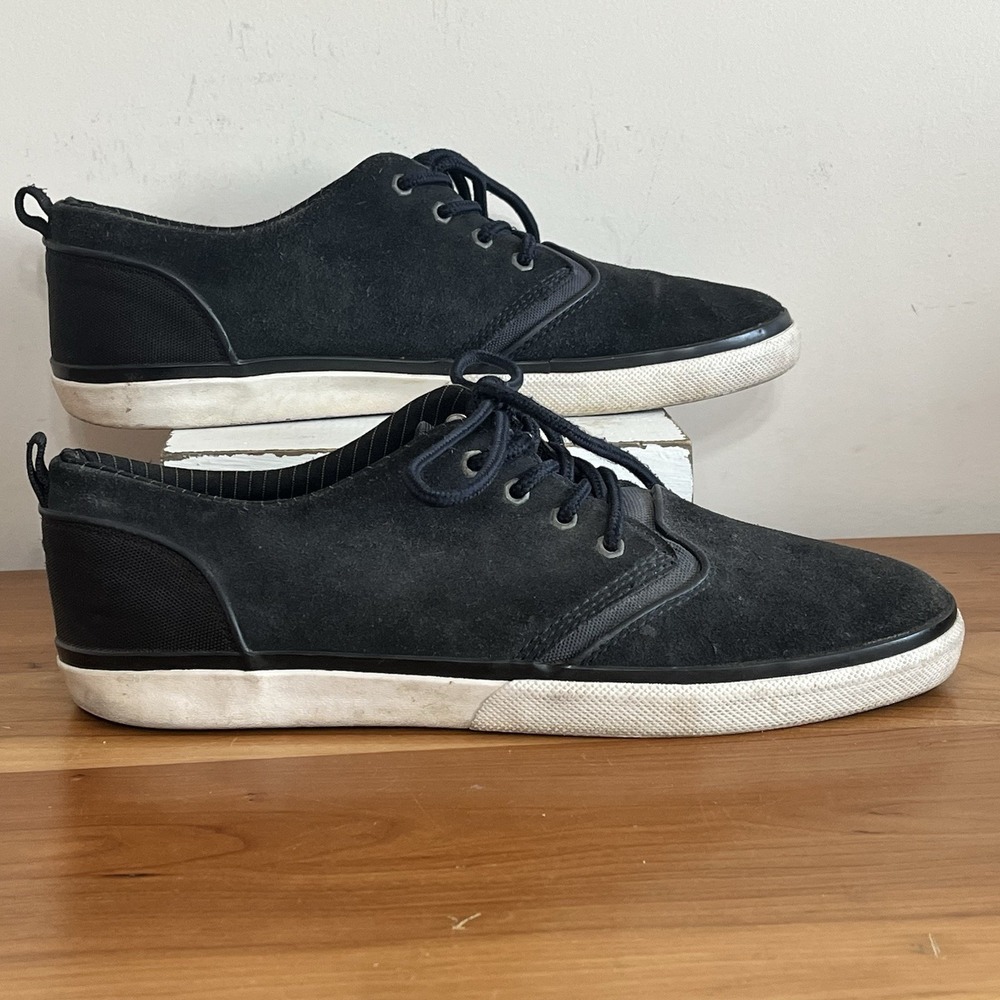 Quiksilver Men's Suede Casual‎ Skater Lace Up Shoes Black Size 12